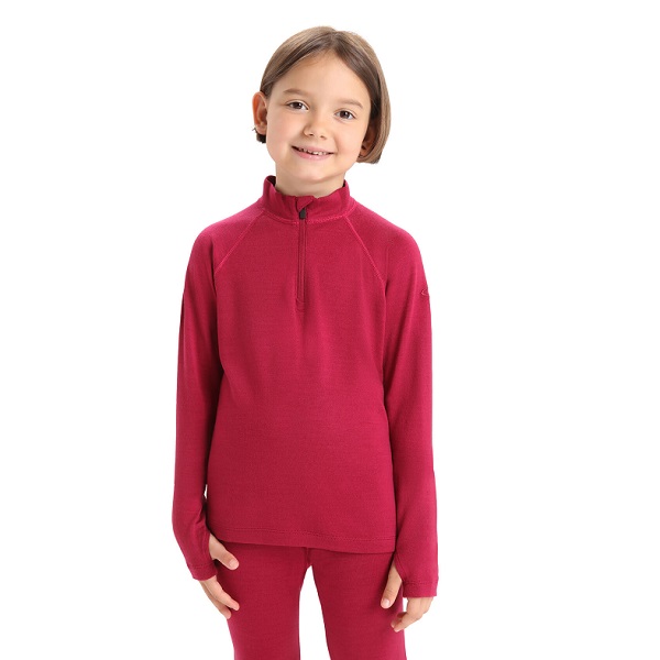 Icebreaker 260 Tech Top Kids Cherry – Snowbound